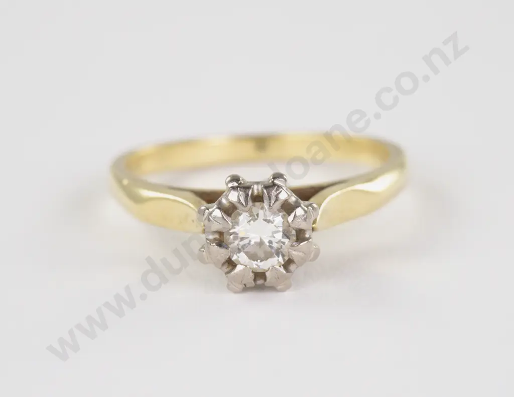 18ct Solitaire Diamond Ring Image 1++