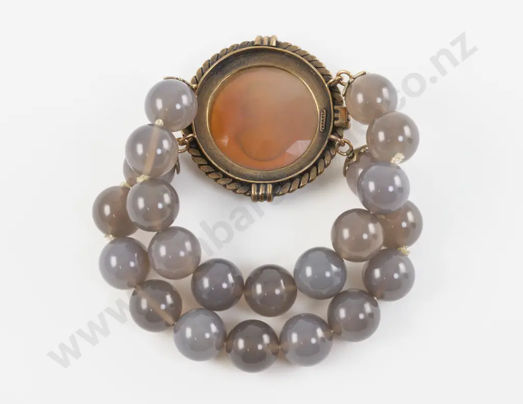 Extasia Victorian Style Beaded Cameo Bracelet Image 1++