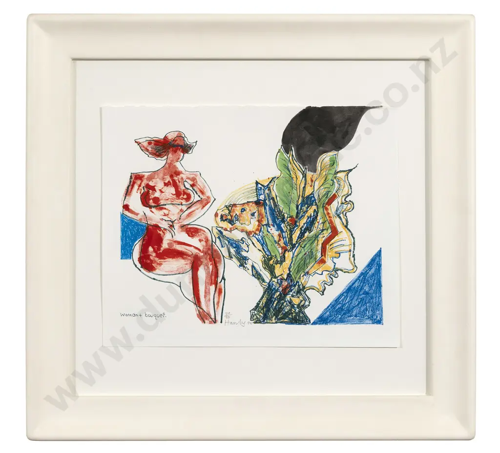 Pat Hanly - Woman + Bouquet Image 1++