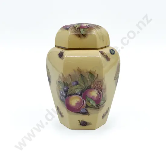 Aynsley Orchard Gold Hexagonal Ginger Jar