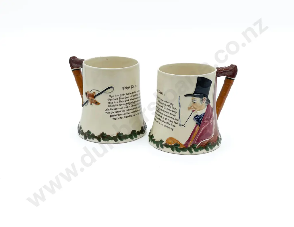 Pair of Crown Devon "John Peel " Mugs Image 1++