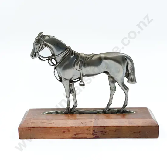 Metal Horse Ornament on Stand