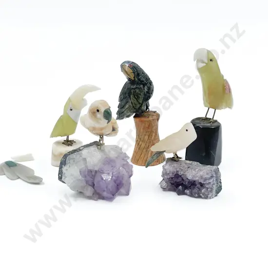 Small Qty of Hardstone Bird Ornaments (Faults)