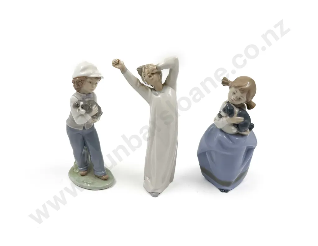 Lladro Figure and Two Nao Figures Image 1++