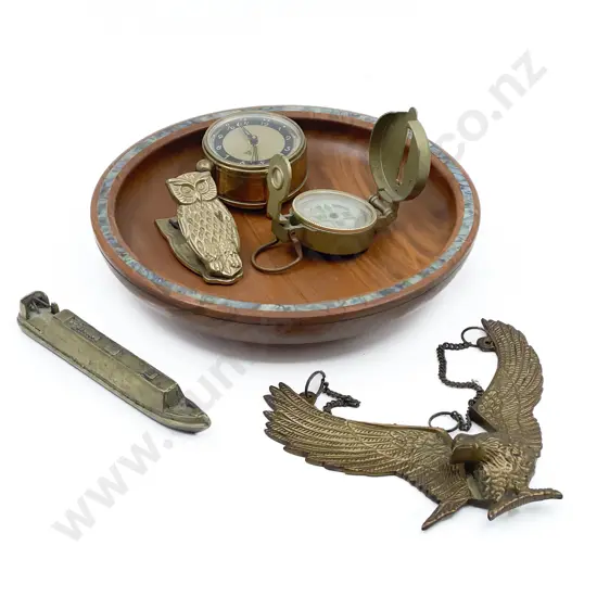 Qty of Assorted Brassware including Owl Clip and Assorted