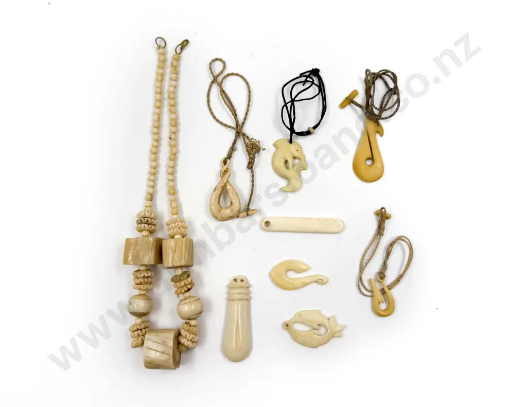 Qty of Assorted Bone Necklaces and Pendants etc Image 1++