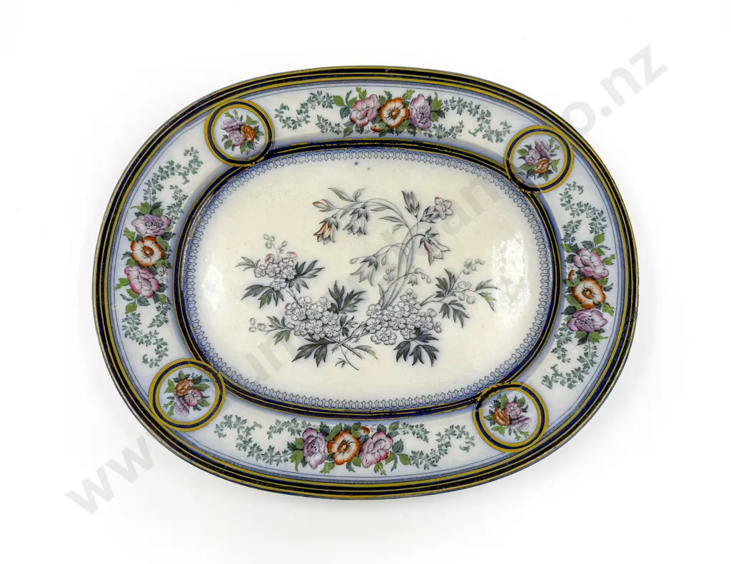 Victorian Polychrome Ashet Image 1++