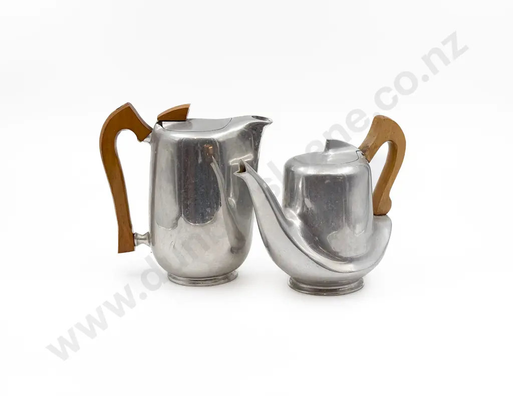 C1950's Picquot Ware Aluminium Coffee Pot and Hot Water Jug Image 1++