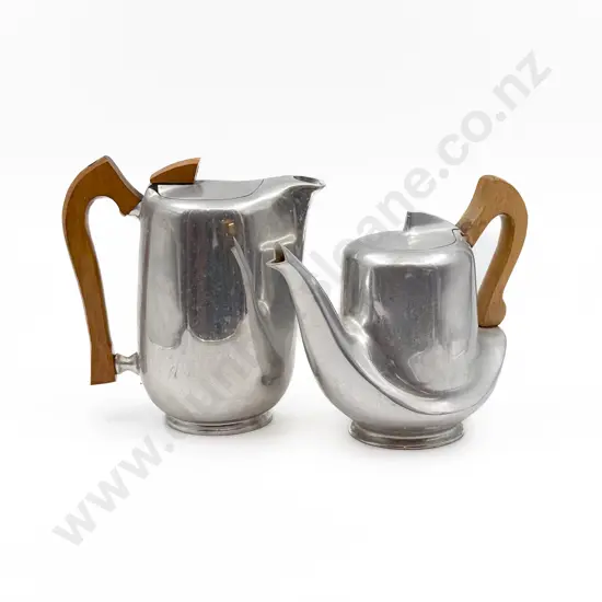C1950's Picquot Ware Aluminium Coffee Pot and Hot Water Jug