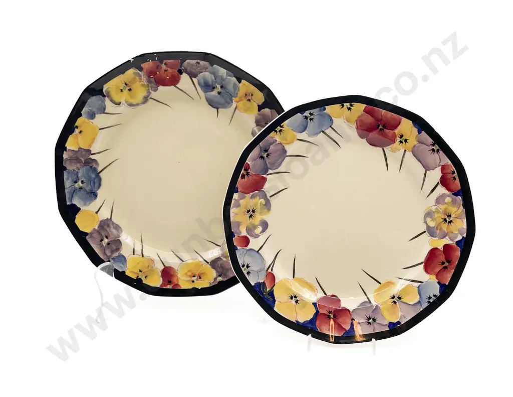 Two RD Pansies Plates Image 1++