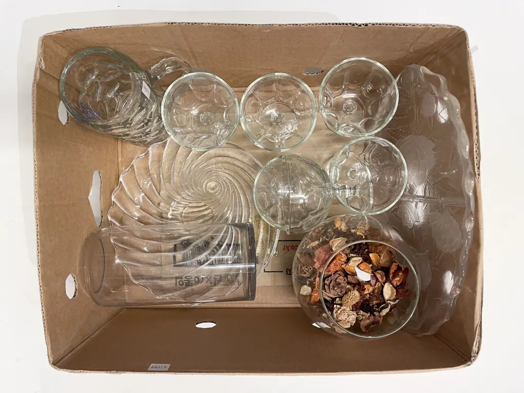 Box Qty of Assorted Glassware Image 1++