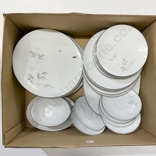 Two Boxes of assorted China and Glassware