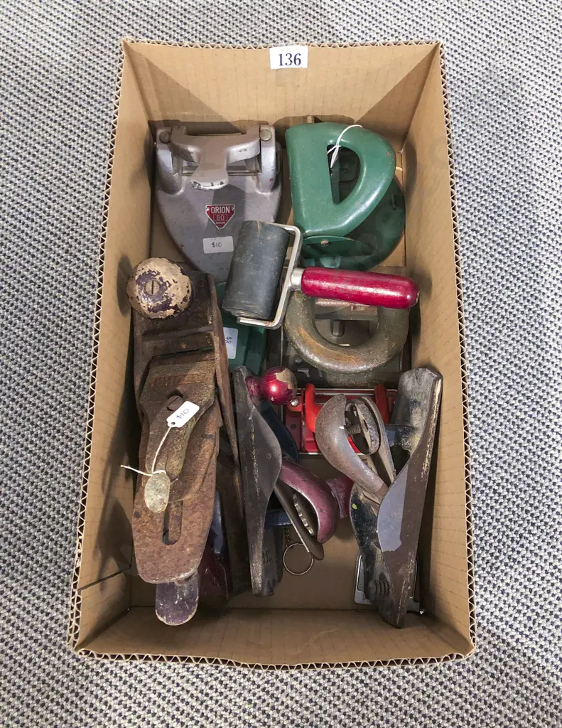 Box of Assorted Including Stanley Planer Etc Image 1++