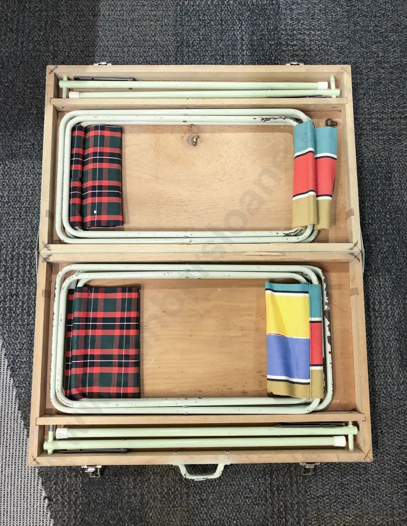 Vintage Picnic Furniture Set In Case Image 1++