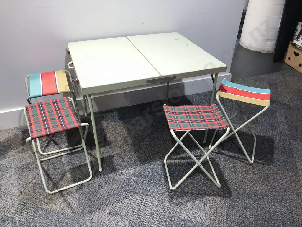 Vintage Picnic Furniture Set In Case Image 1++