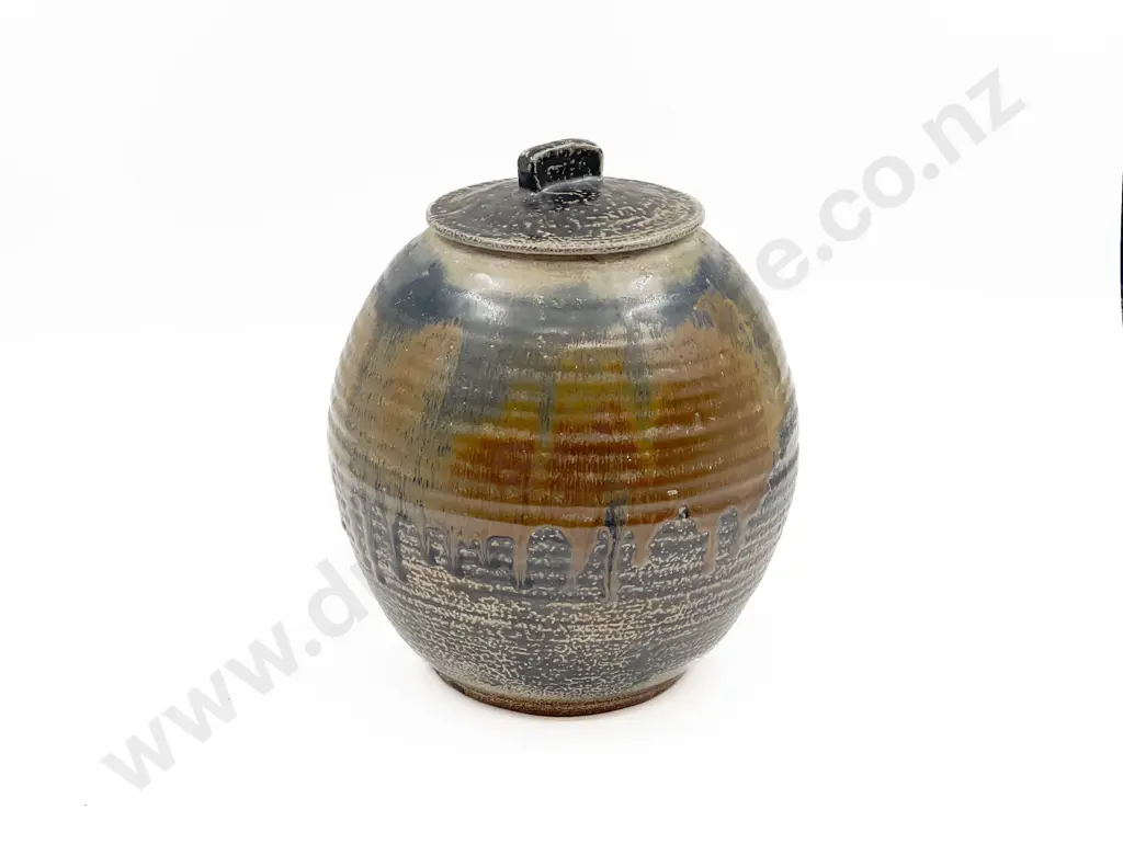 Paul Melser Salt Glazed Lidded Vase Image 1++