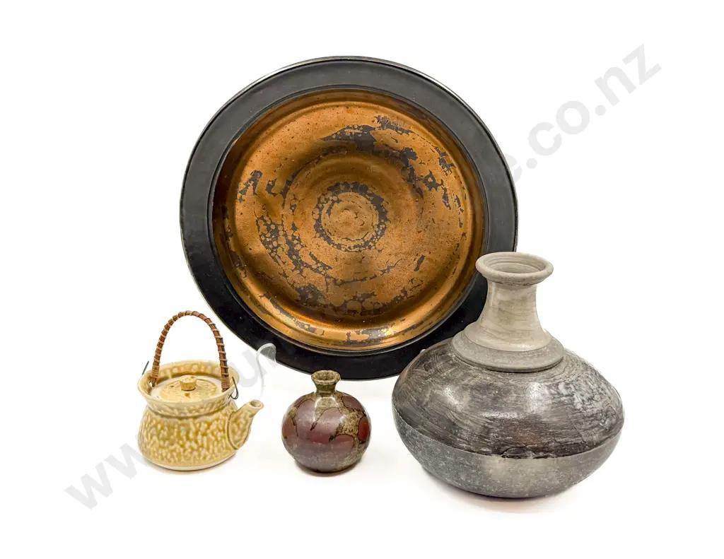Raeburn Laird Shallow Pottery Bowl and Three Others Image 1++
