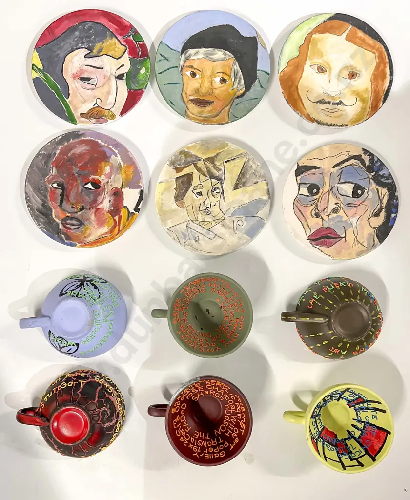 Qty of Classical Artist Decorated Cups and Saucers Image 1++