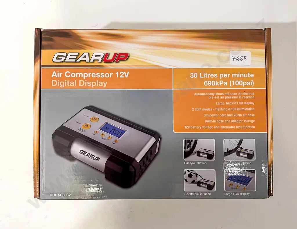 Boxed 12V Digital Display Air Compressor Image 1++