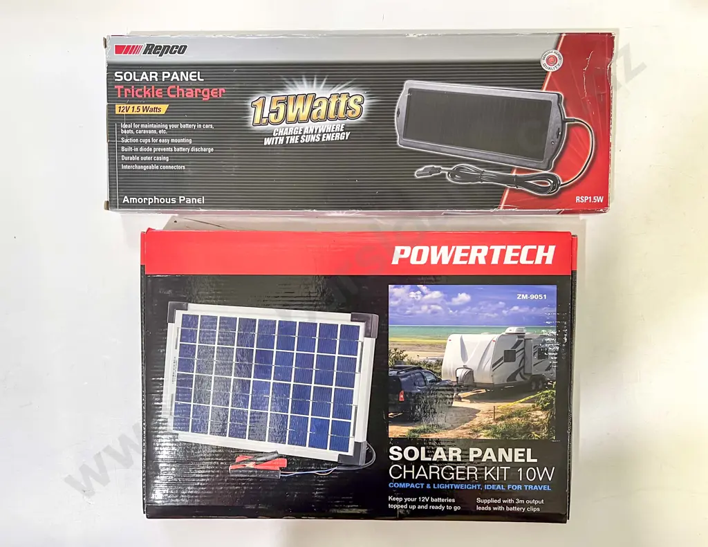 Two Boxed Solar Panel Chargers Image 1++