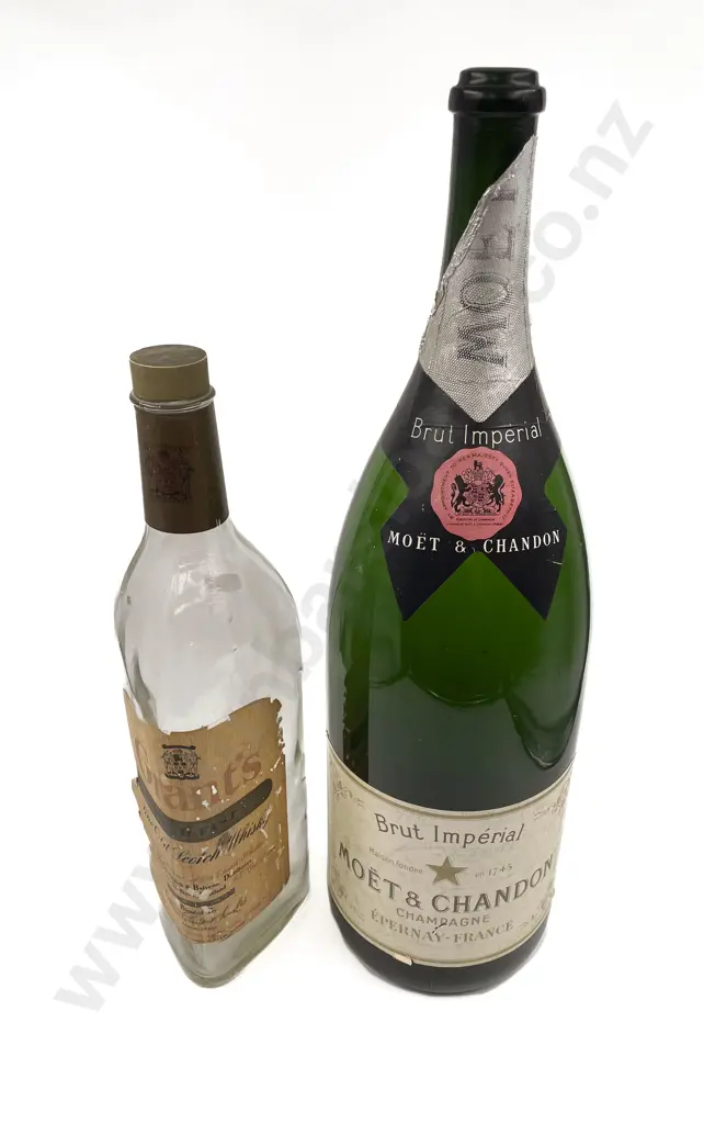 Novelty Moet & Chandon Bottle with Novelty Grants Whiskey Bottle Image 1++