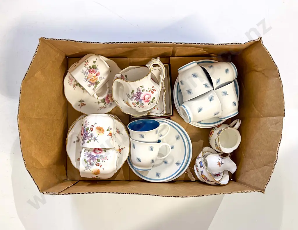 Box of Assorted Fancy China Including RCD and Susie Cooper Image 1++