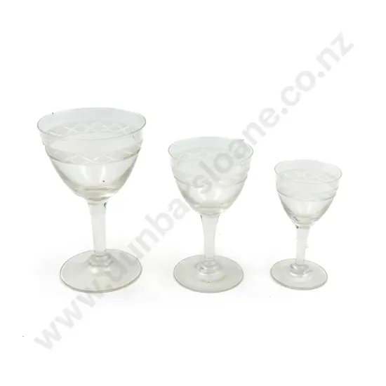 Qty of Etched Glassware
