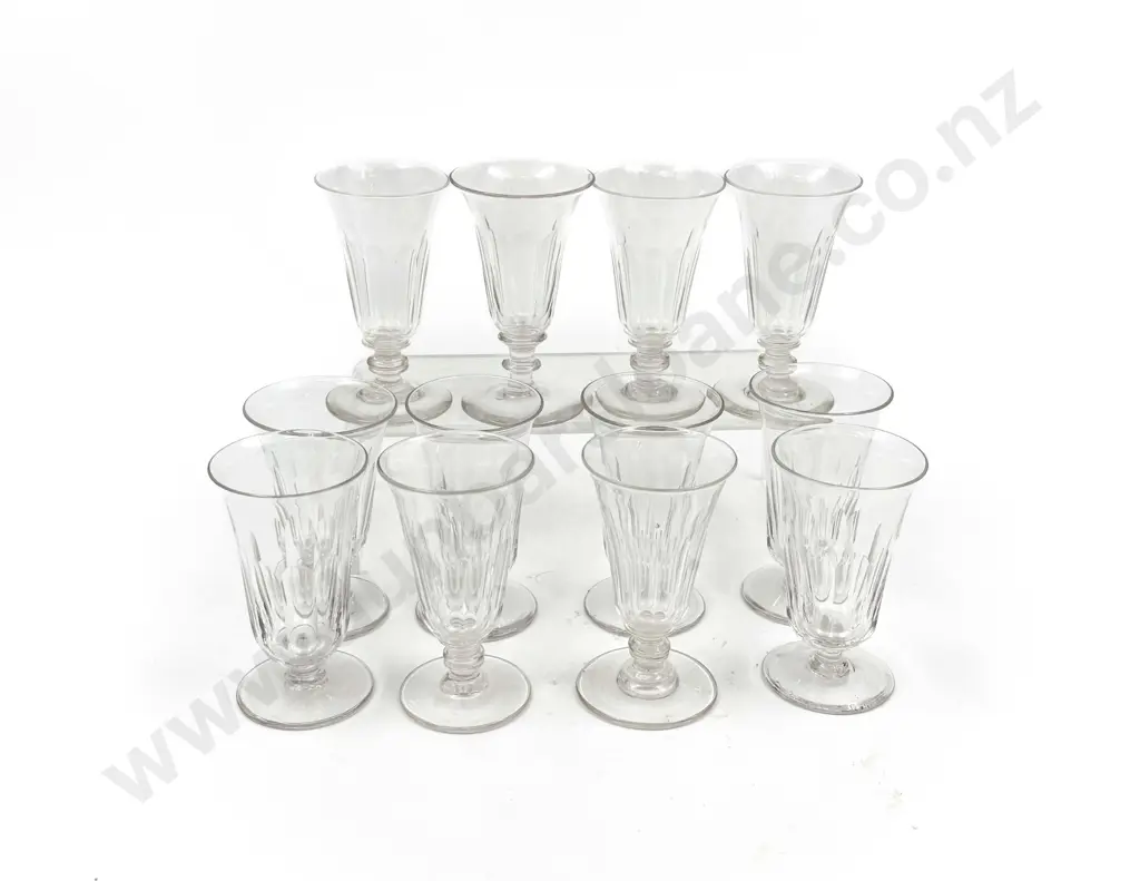12 Victorian Faceted Cordial Glasses Image 1++