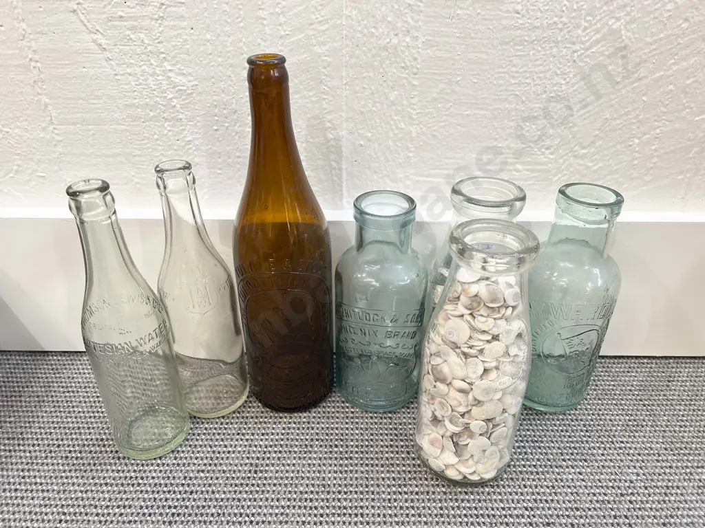 Qty of Assorted Vintage Glass Bottles Image 1++