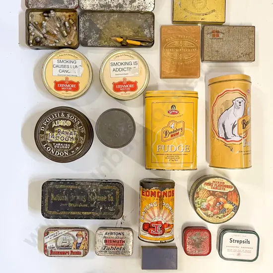 Qty of Assorted Vintage Tins