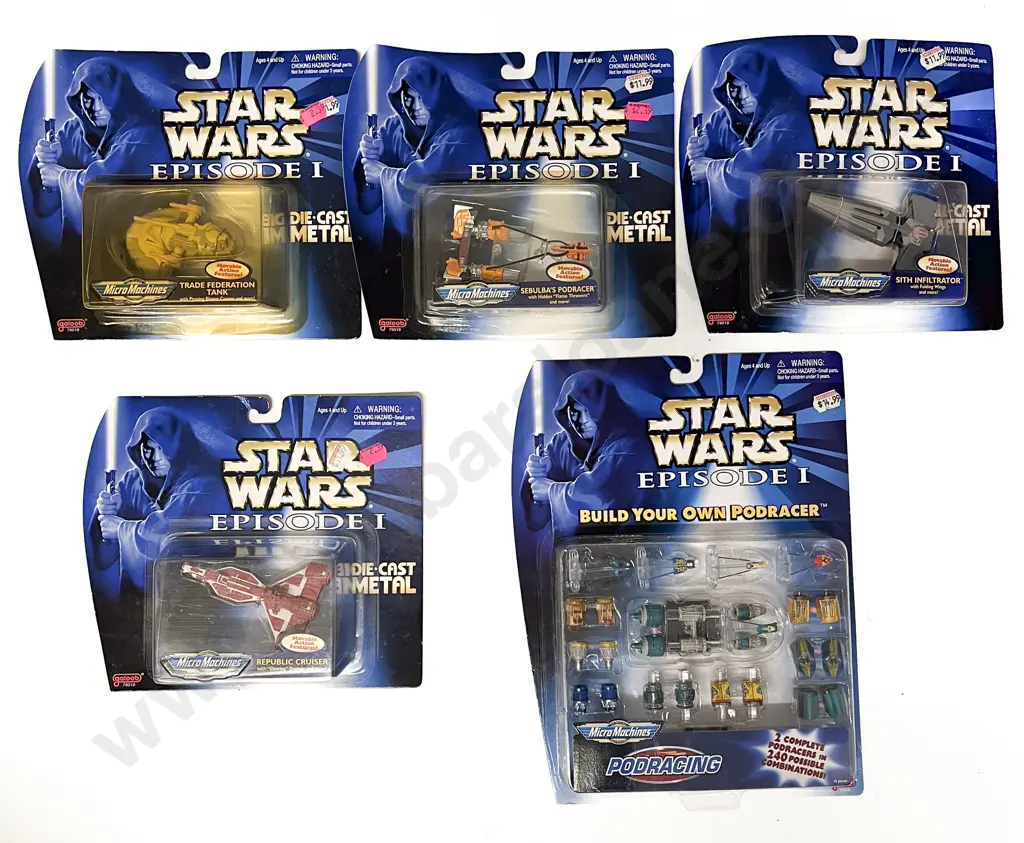 Star Wars Episode I Micro Machines Spacecraft x 5 Image 1++