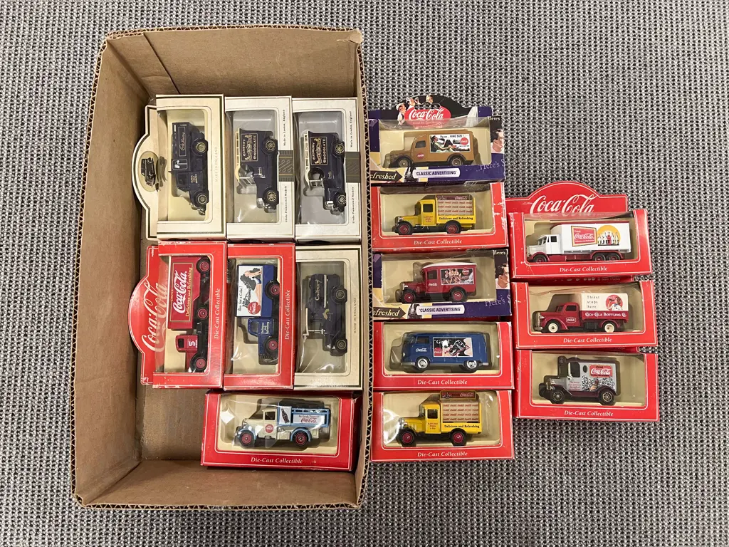 Lledo Coke-a-cola and Cadbury Boxed Models x 15 Image 1++