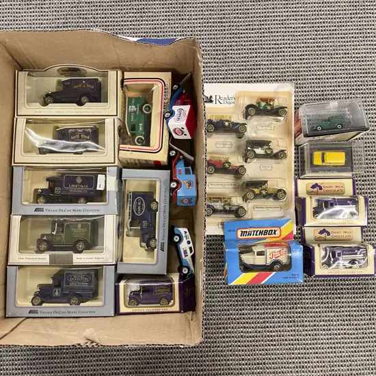 Assorted Boxed and Unboxed Vintage Cars