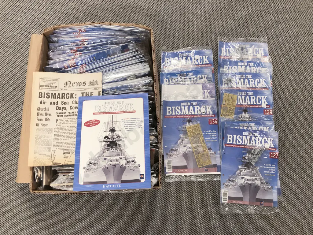 Scale Model of The Bismarck in 140 Magazines (possibly incomplete) Image 1++