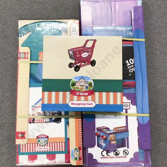 New World Shop Displays with Toys Magazines and Nursery Rhyme Posters