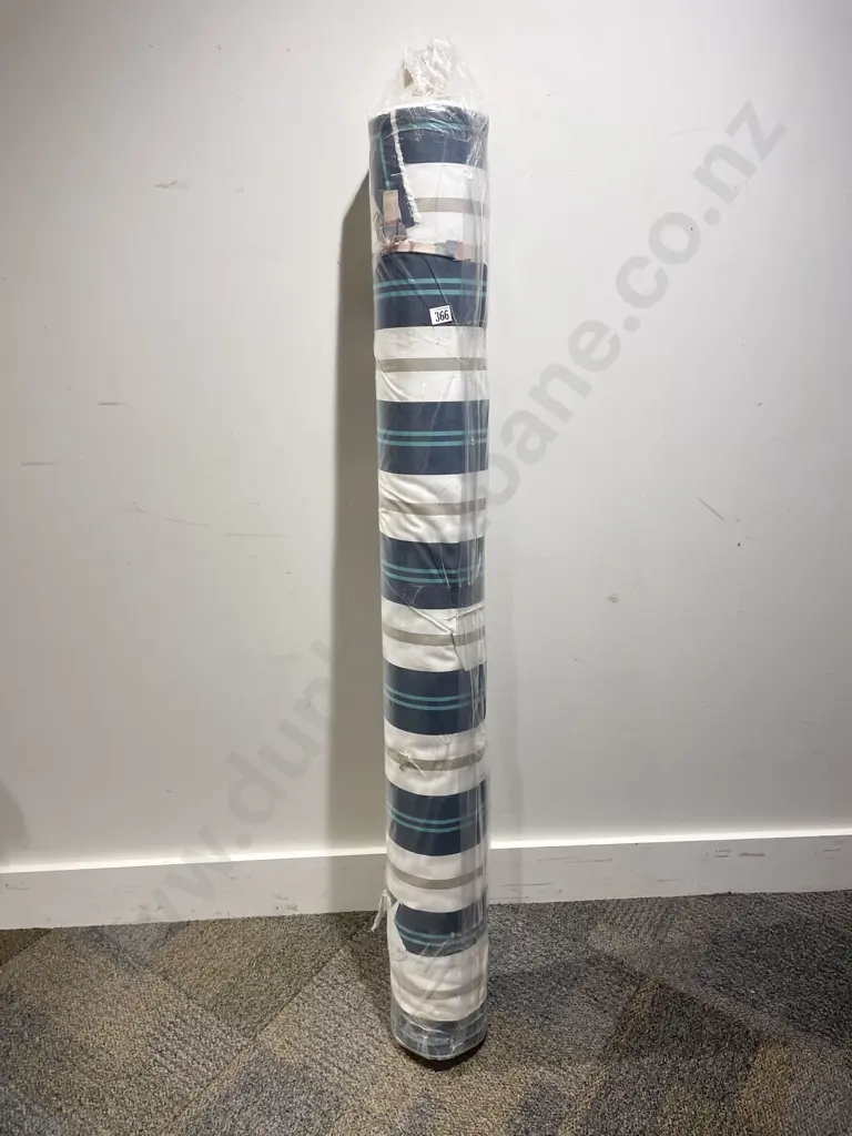 Bolt of Fabric - Teal Taupe Navy white Stripes Jacquard Type 25M Image 1++