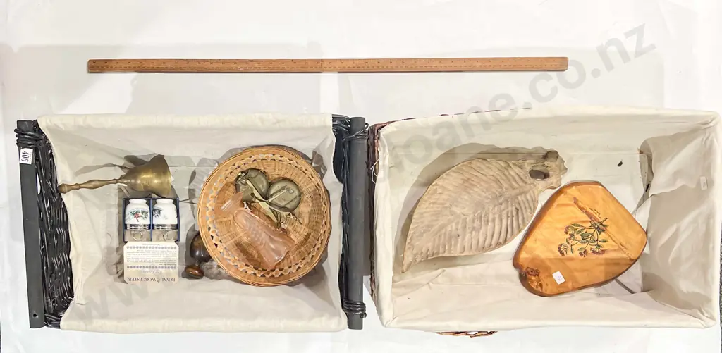 Baskets of Assorted Collectables Including Royal Worcester Egg Coddlers etc Image 1++