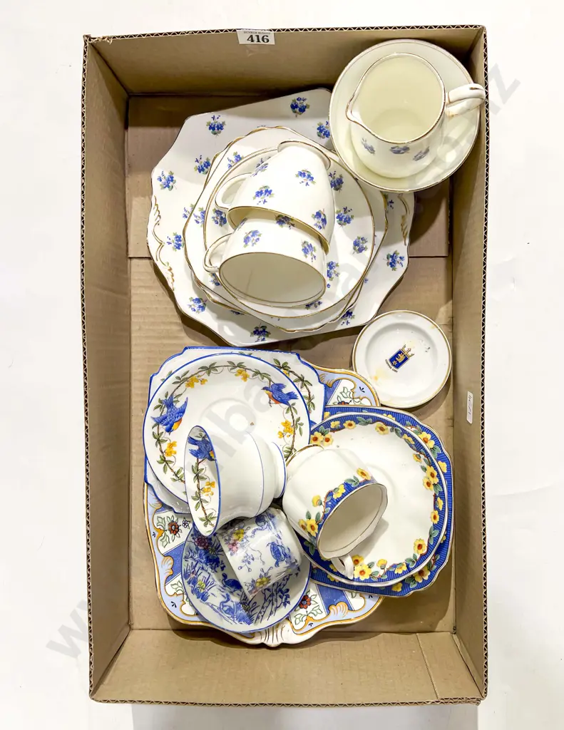 Box of Assorted Fancy China Including Royal Albert Image 1++