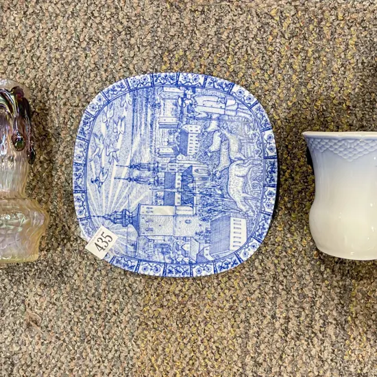 B&G Vase with Czech Glass Vase and Other