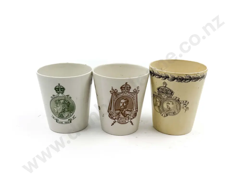 Three Doulton Royal Comm. Cups Image 1++
