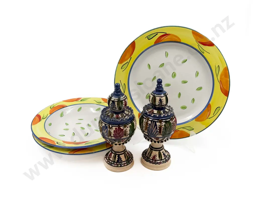 Pair of Candle Holders and Small Qty of Temuka Servingware Image 1++