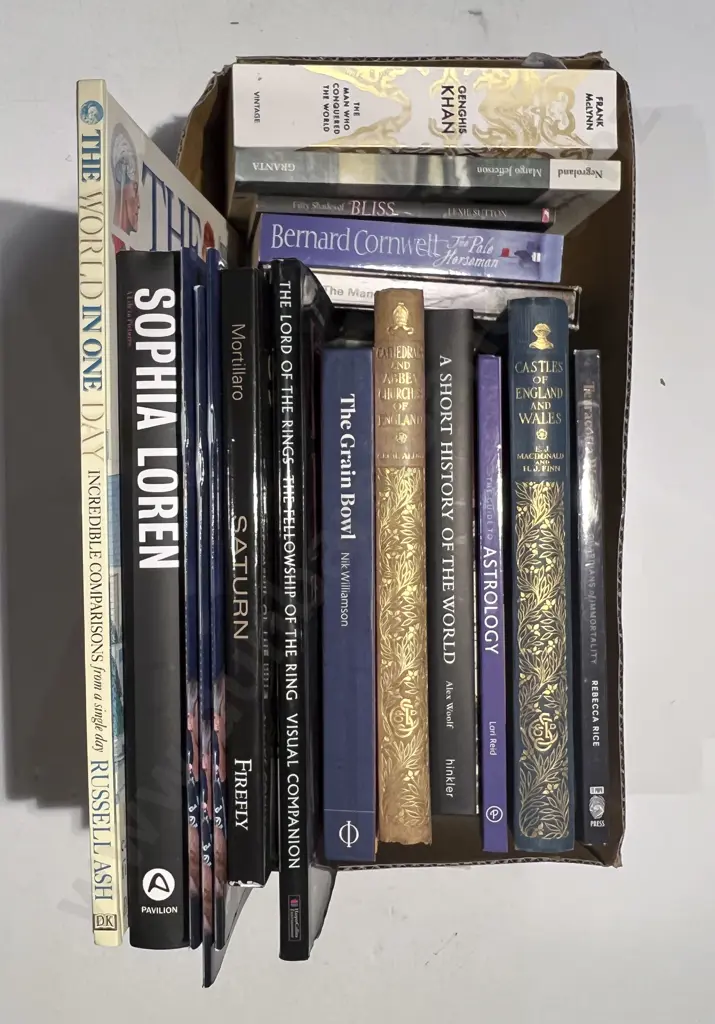 Box of Assorted Books Image 1++