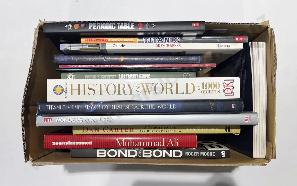 Box of Assorted Books Image 1++