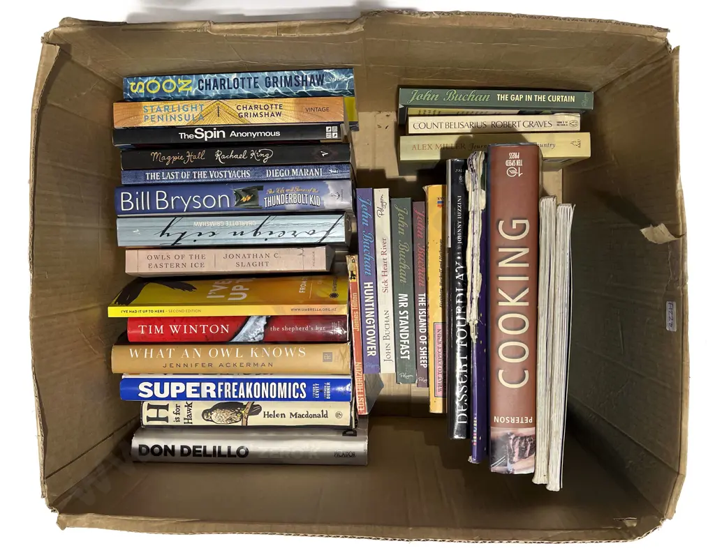 Box of Assorted Books Image 1++