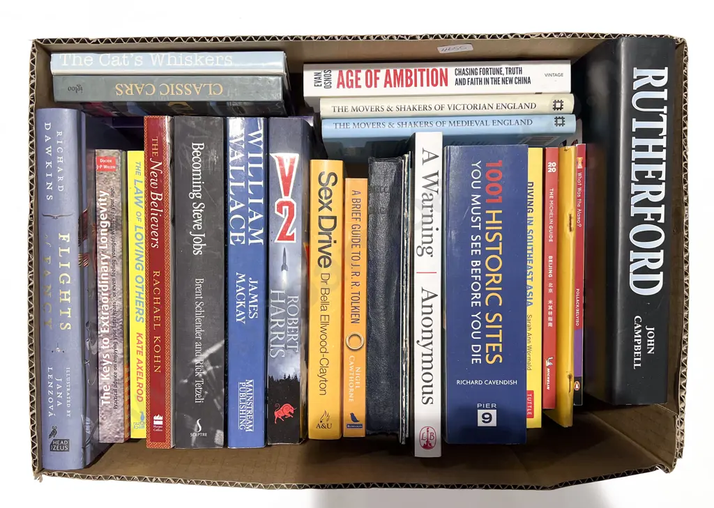 Box of Assorted Books Image 1++