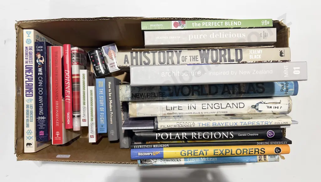 Box of Assorted Books Image 1++