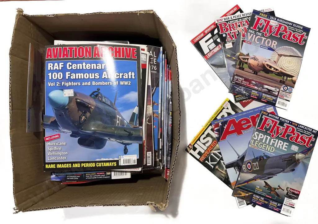 Box of Assorted War Aviation Magazines Image 1++