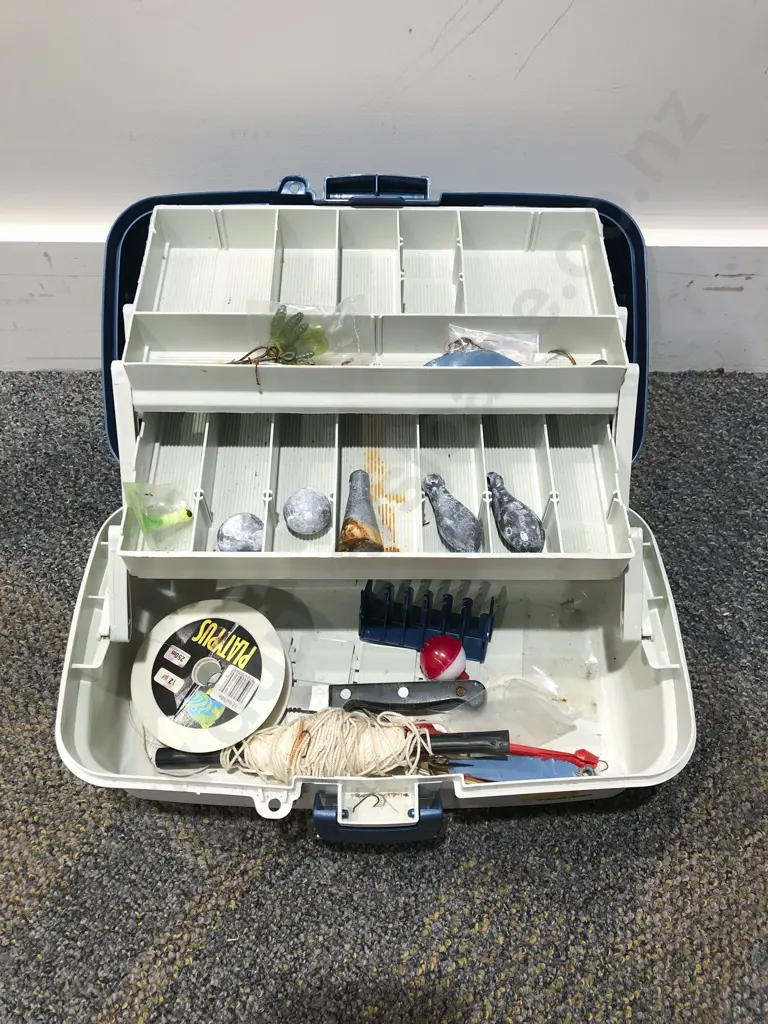 Tackle Box with Assorted Fishing Accessories Image 1++