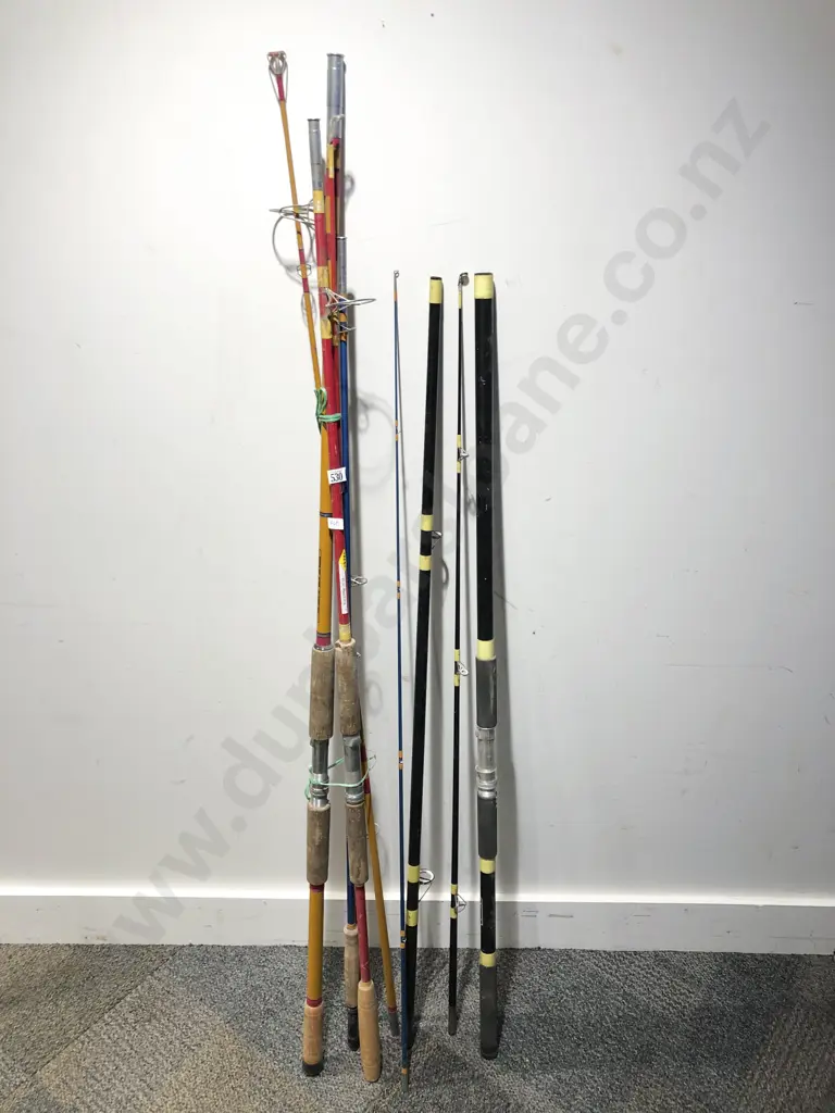 Qty of Assorted Fishing Rods Image 1++