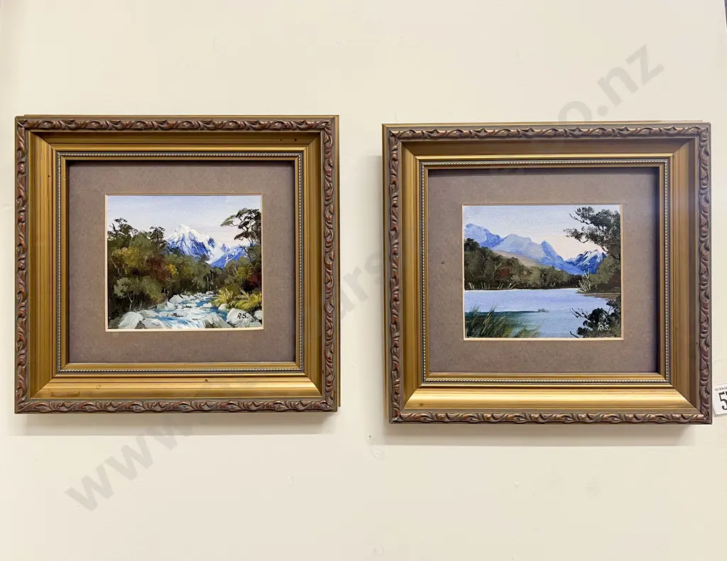 Pair of Rena Swift Oil on Board Landscapes Image 1++